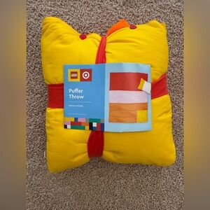 LEGO Orange Puffer Throw